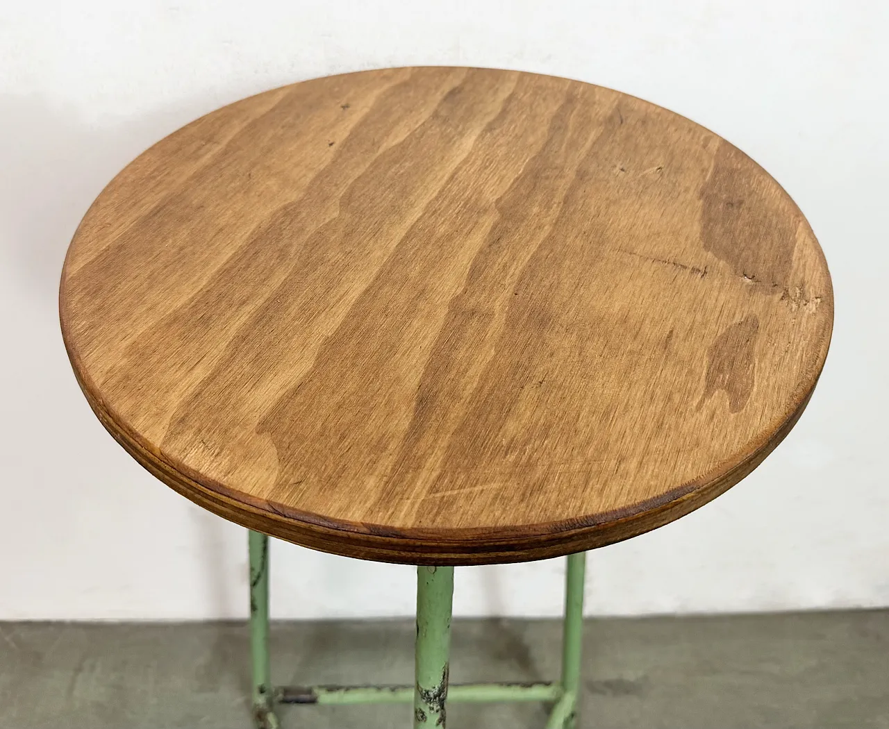 Green Industrial Workshop Stool, 1960s 6