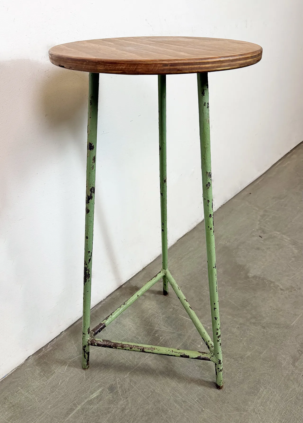 Green Industrial Workshop Stool, 1960s 8
