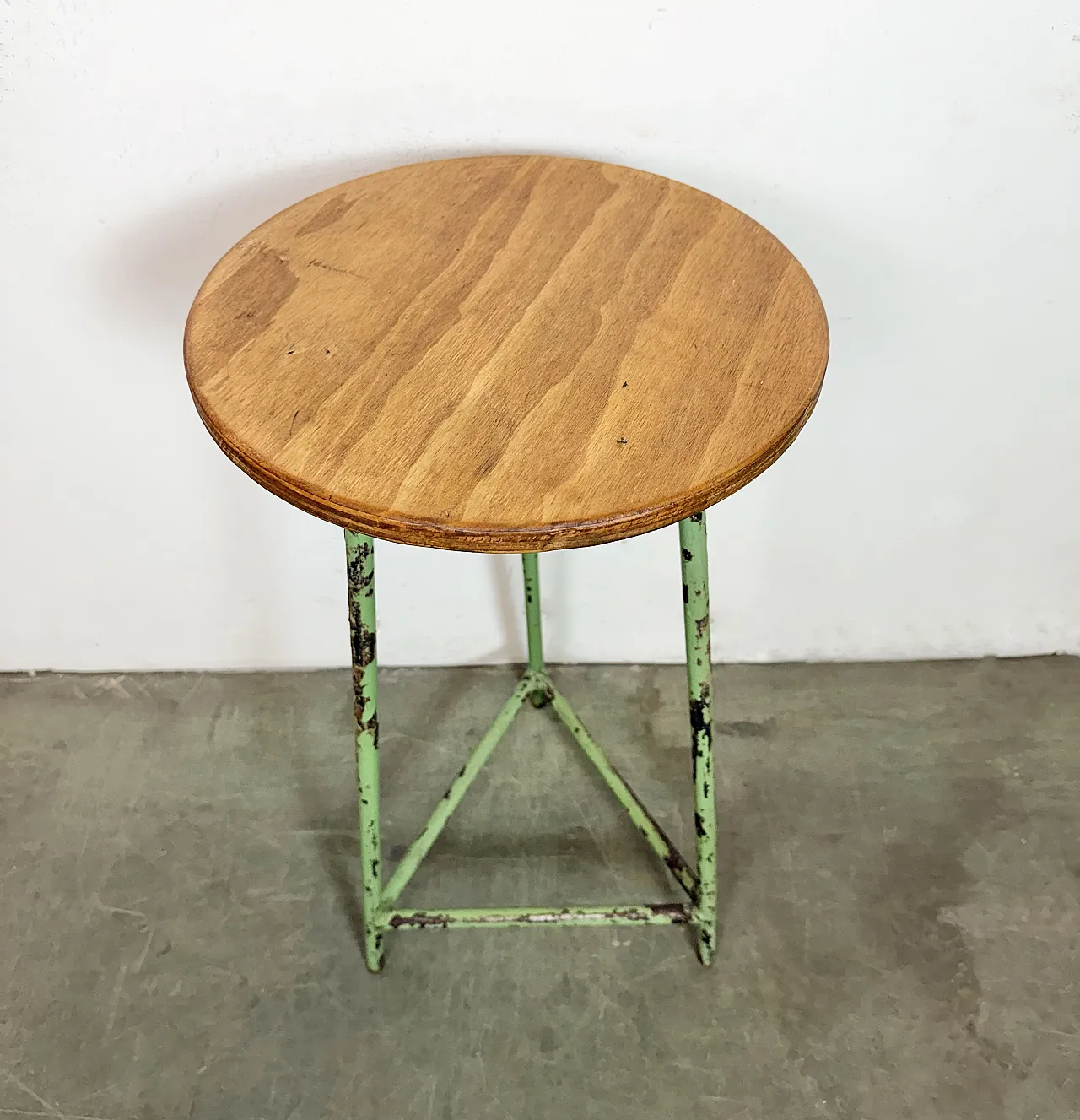 Green Industrial Workshop Stool, 1960s 11