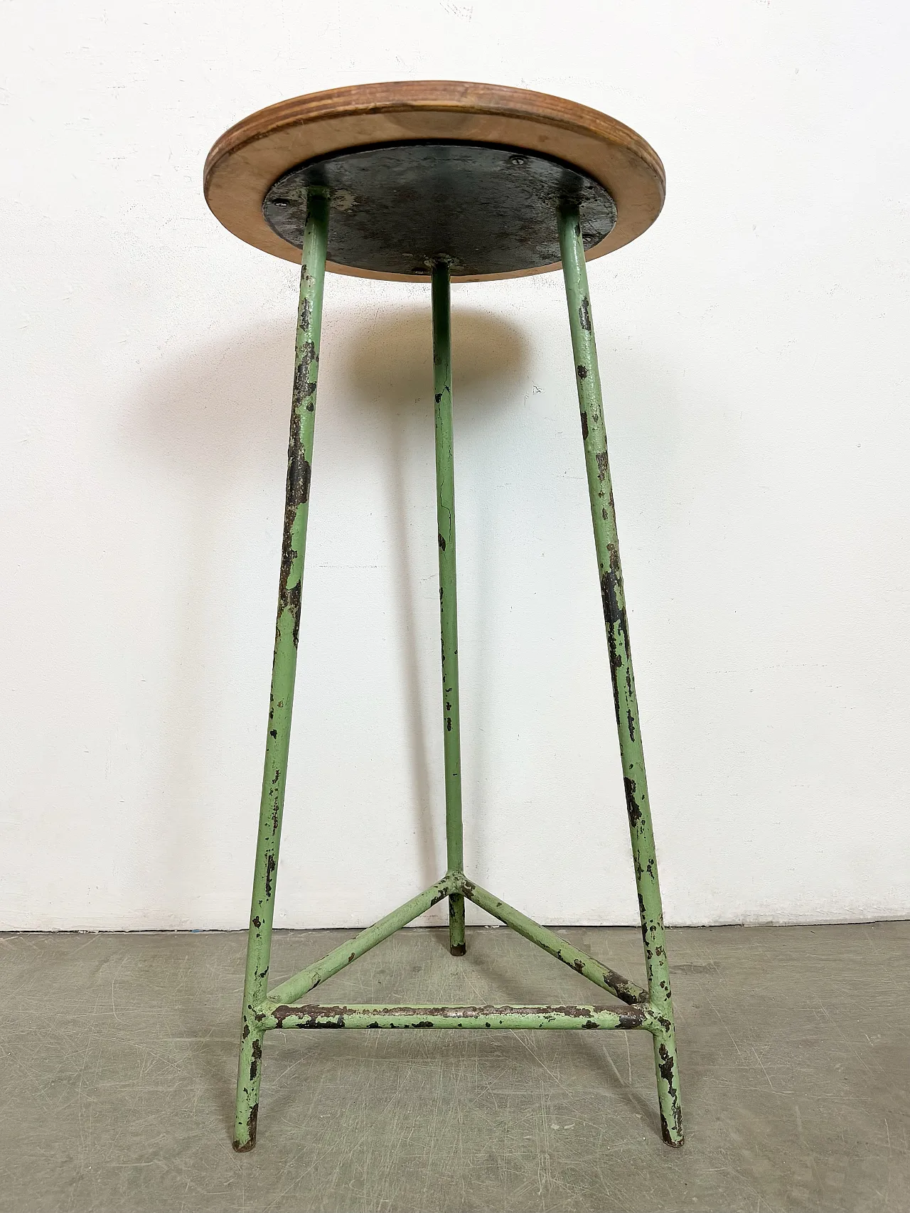 Green Industrial Workshop Stool, 1960s 13