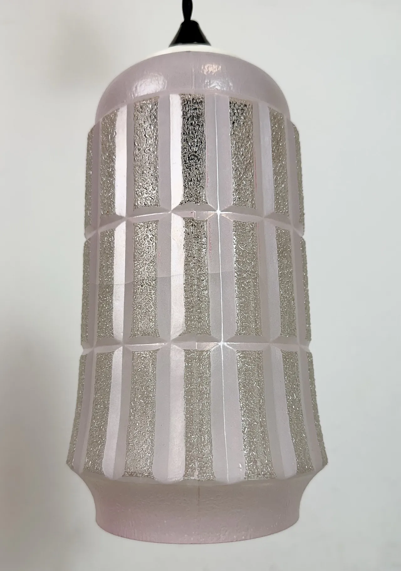 Lampada da soffitto vintage in vetro, anni '70 5