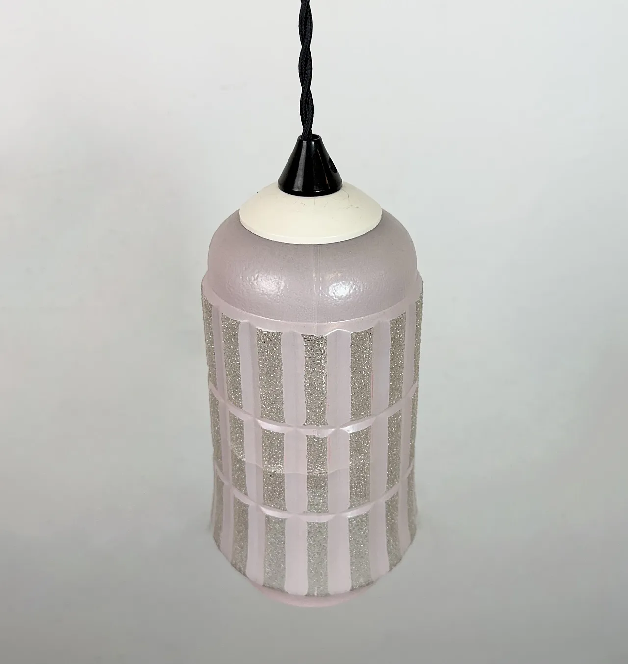 Lampada da soffitto vintage in vetro, anni '70 6