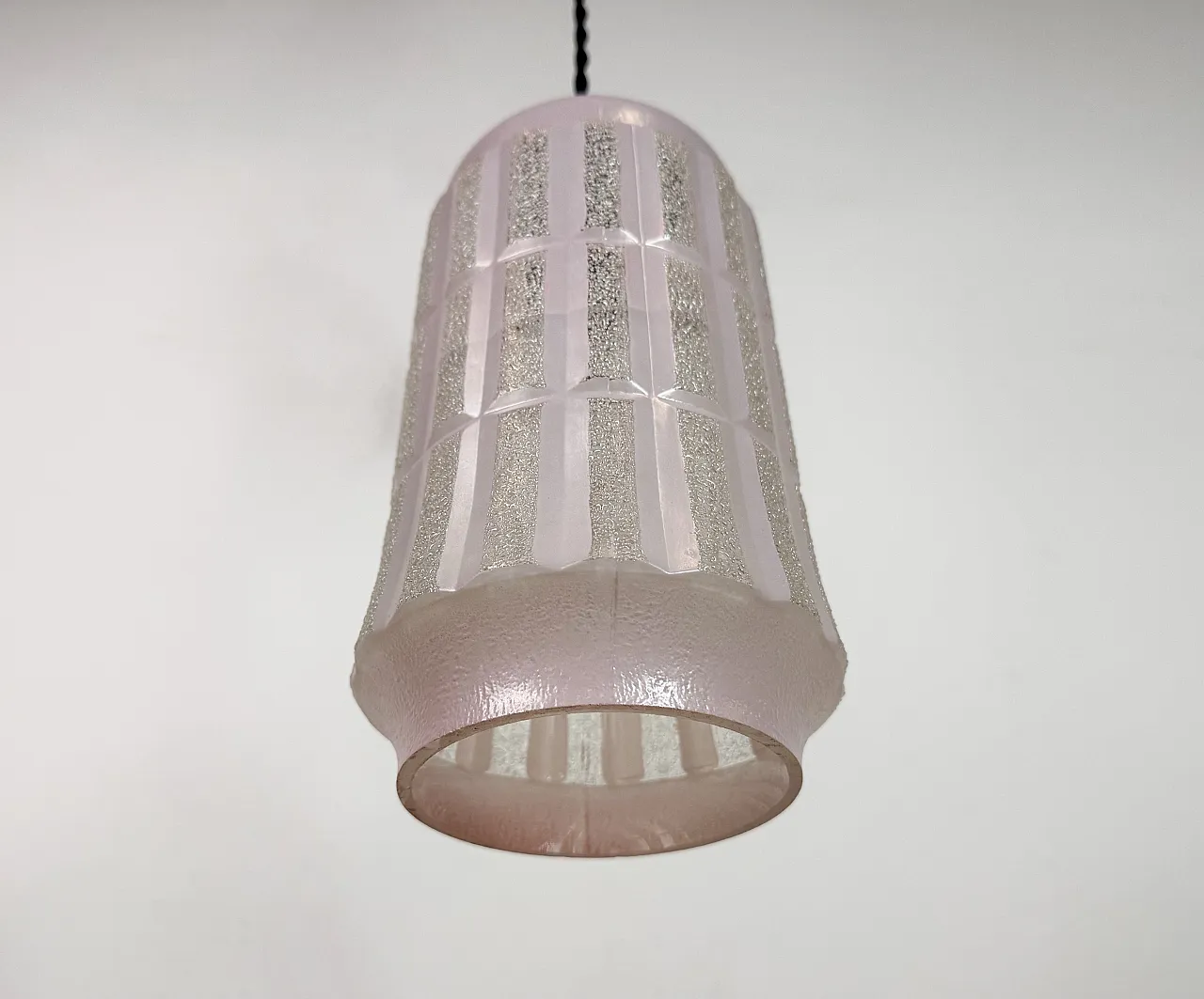 Lampada da soffitto vintage in vetro, anni '70 7
