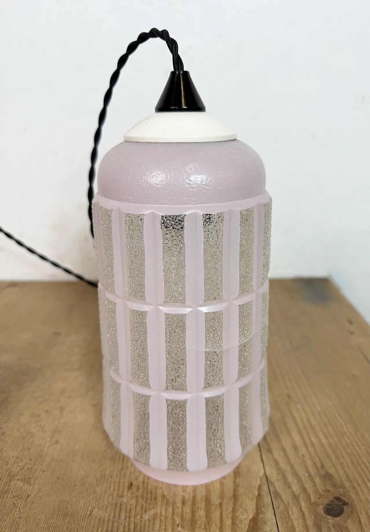 Lampada da soffitto vintage in vetro, anni '70 12