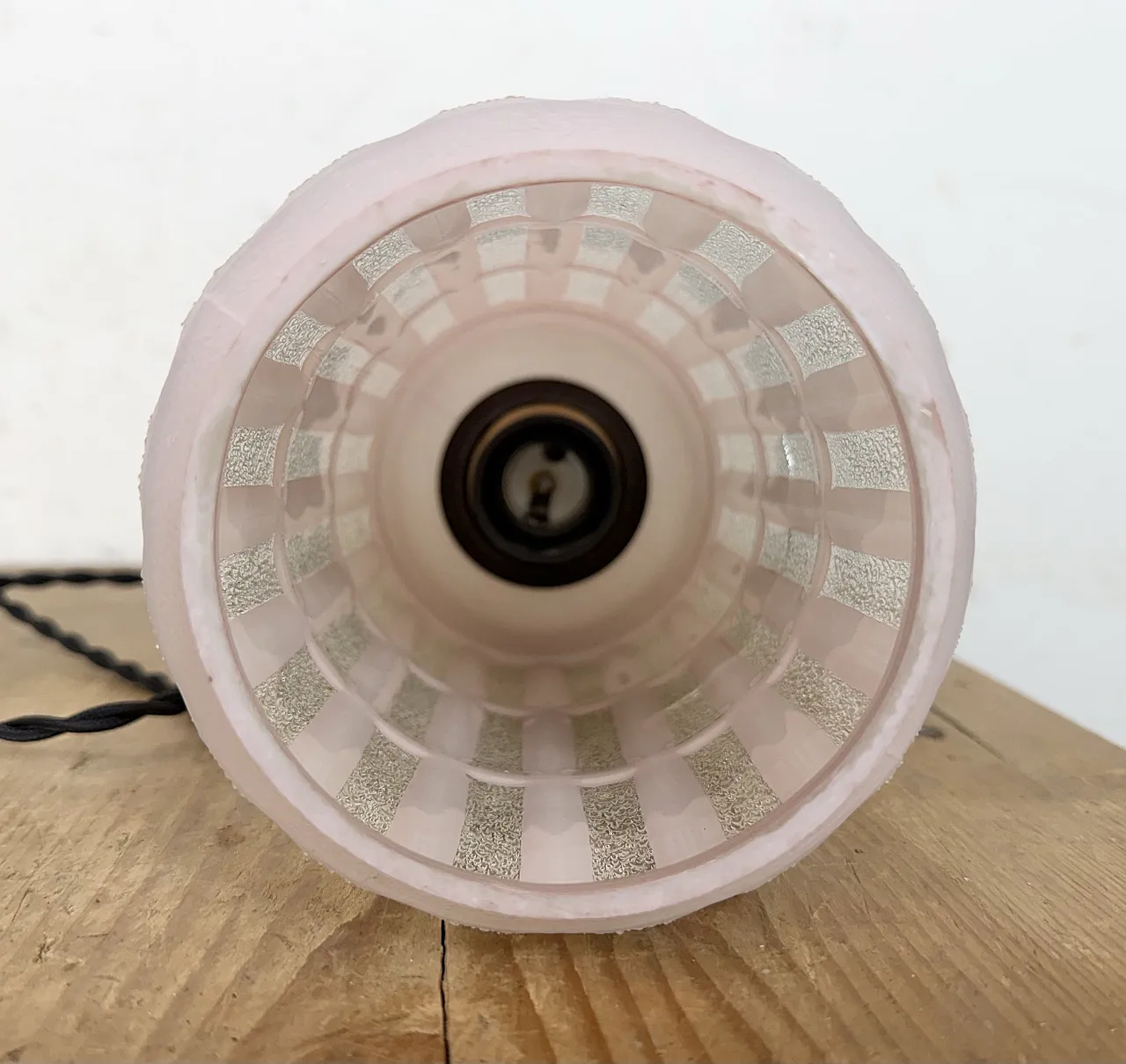 Lampada da soffitto vintage in vetro, anni '70 14