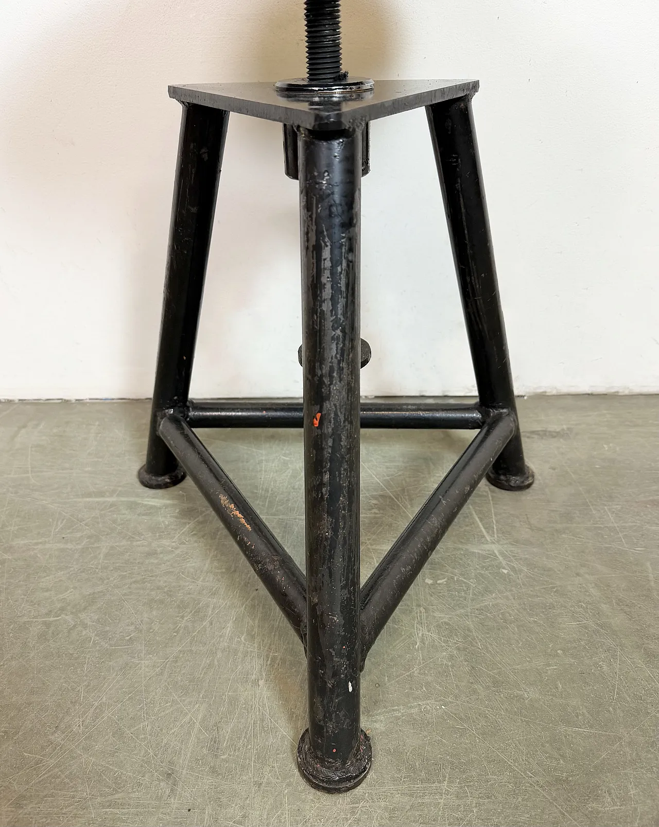 Black Industrial Workshop Swivel Stool, 1960s 5