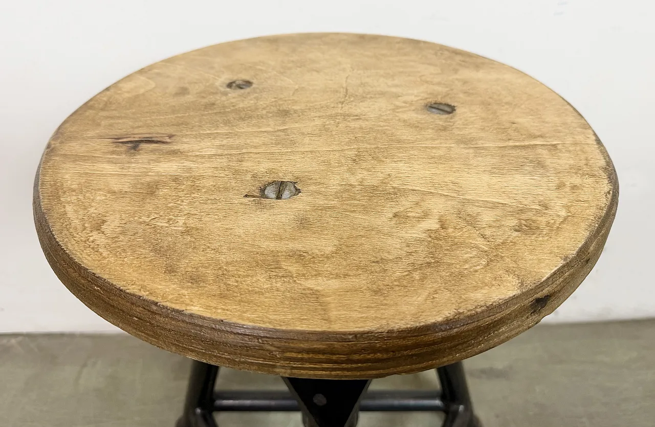 Black Industrial Workshop Swivel Stool, 1960s 6