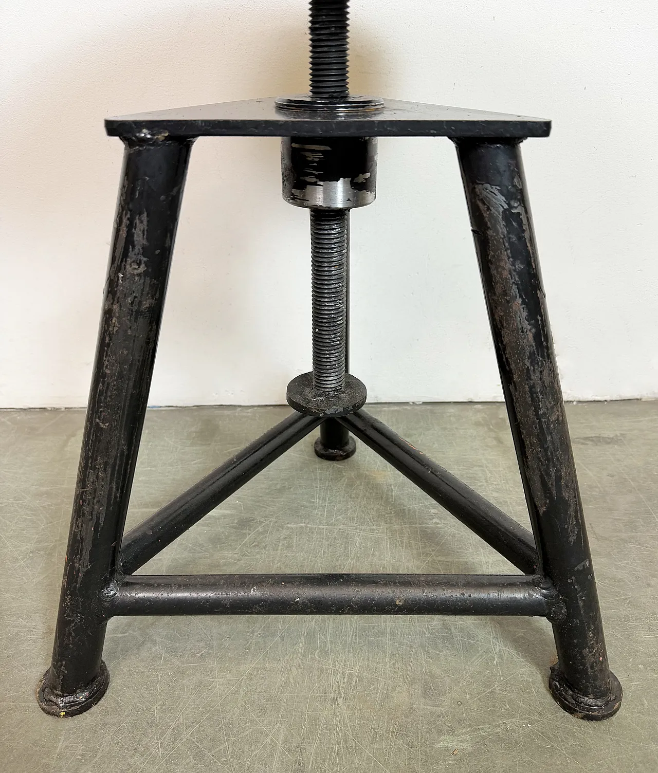 Black Industrial Workshop Swivel Stool, 1960s 10