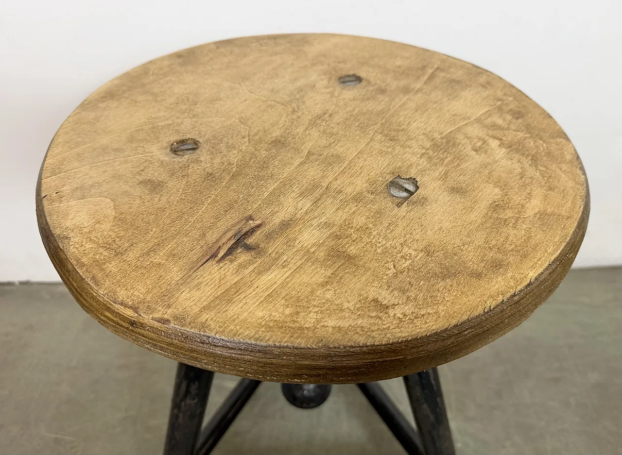 Black Industrial Workshop Swivel Stool, 1960s 11