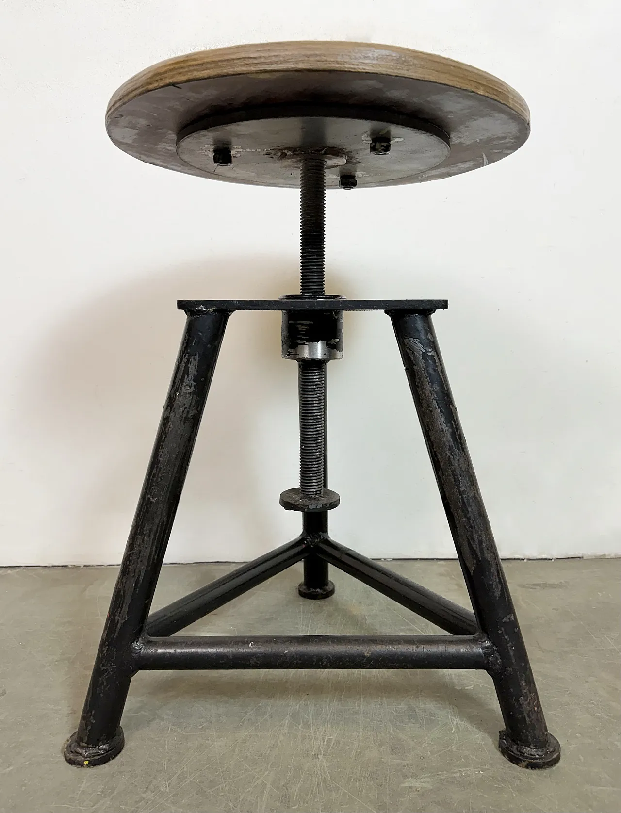 Black Industrial Workshop Swivel Stool, 1960s 12