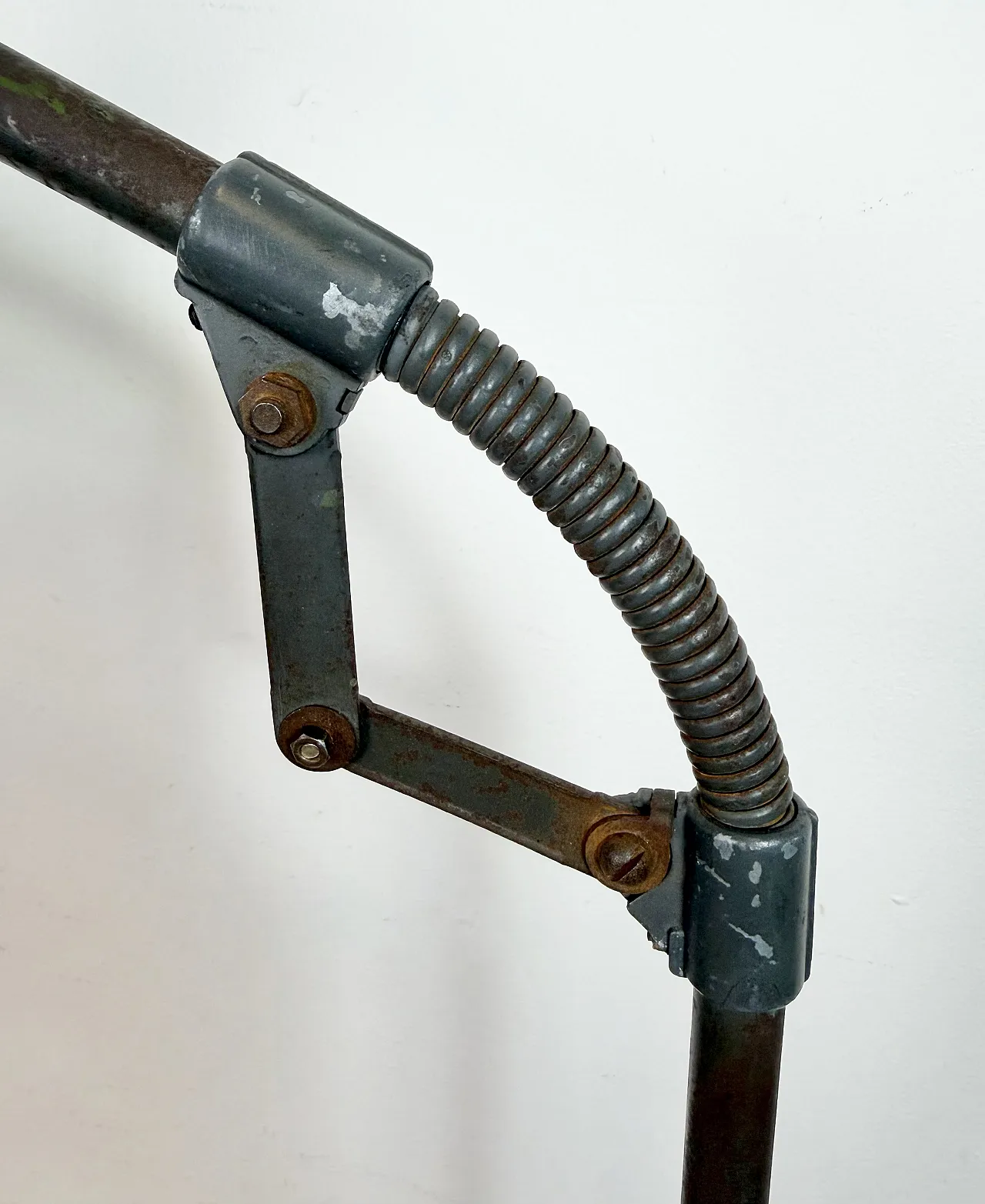 Industrial Grey Enamel Workshop Table Lamp from Siemens, 1950s 7