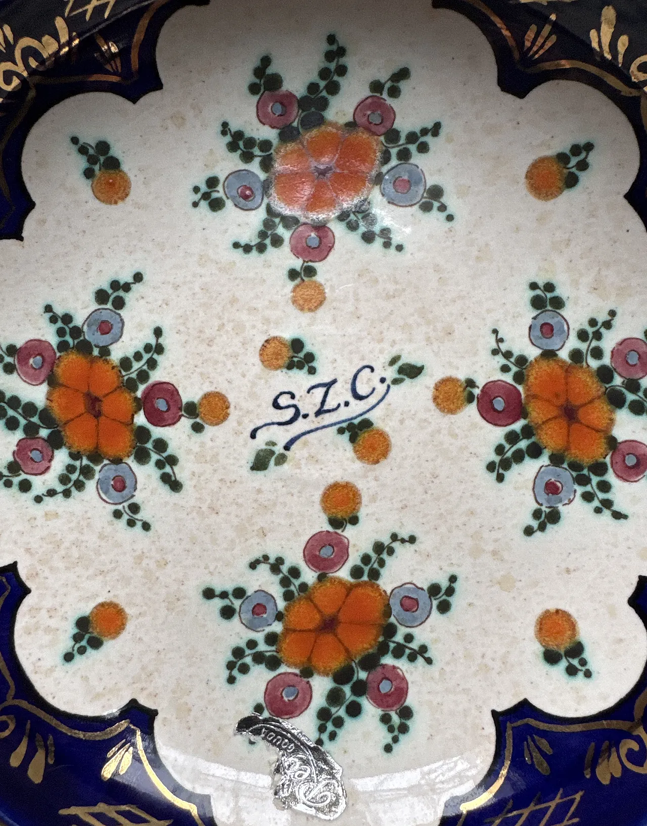 Ciotola ceramica Art Déco di Regina Gouda Holland René Decor, anni '50 3