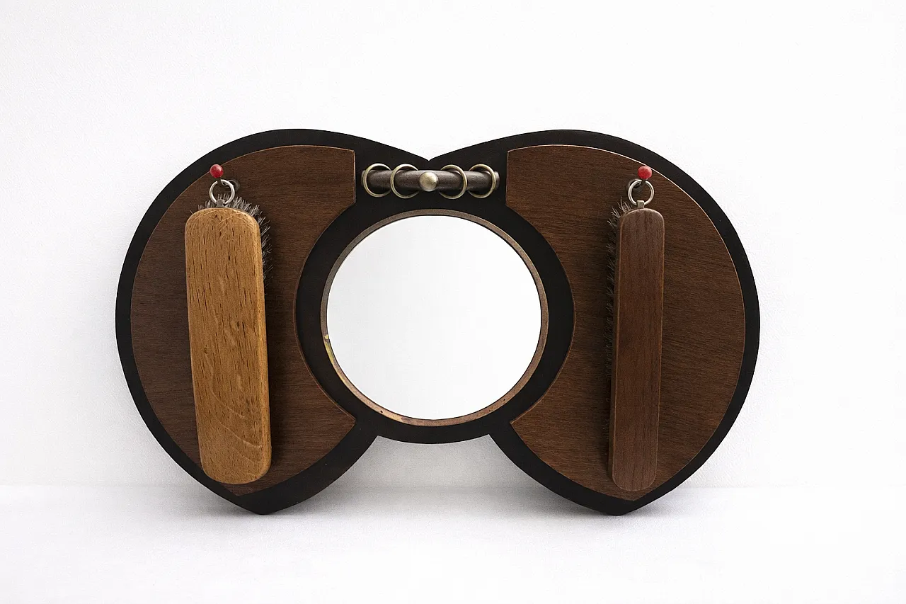 Secchio Art Déco Amsterdam con spazzole in rovere, anni '20 2