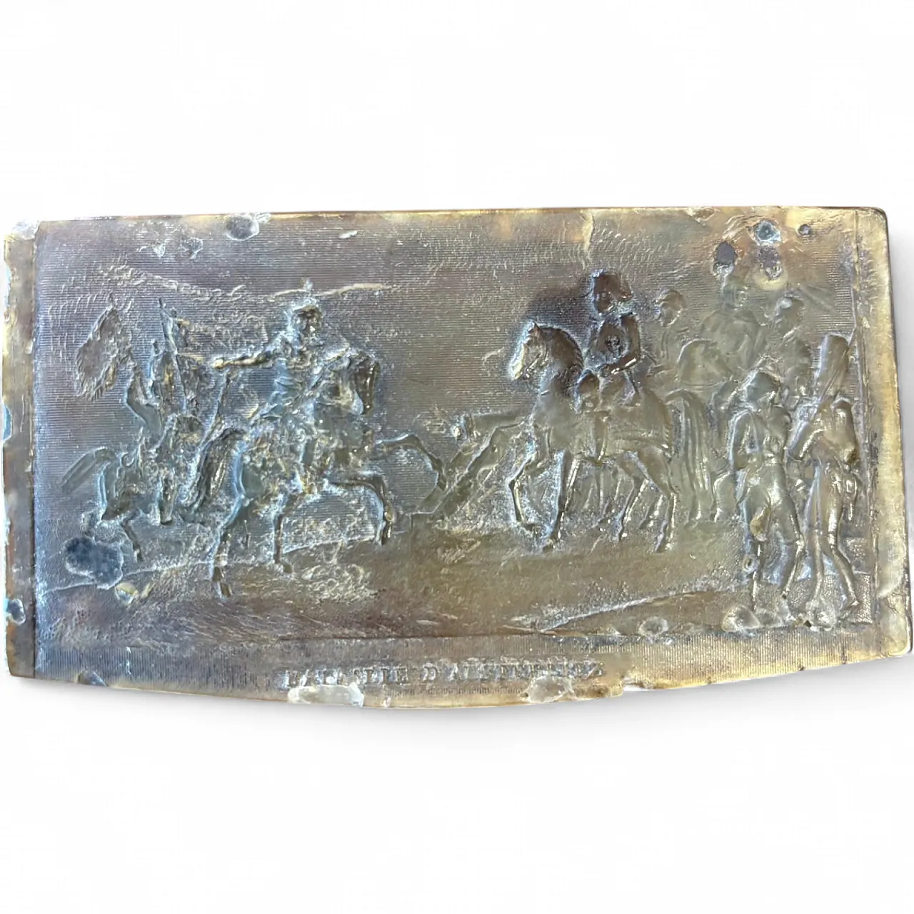 Bone snuffbox engraved Napoleon battle, 18th century 13