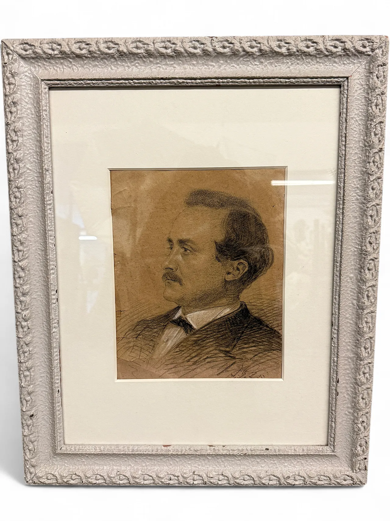 Disegno a carboncino di soggetto Maschi Reims, Francia 1871 11