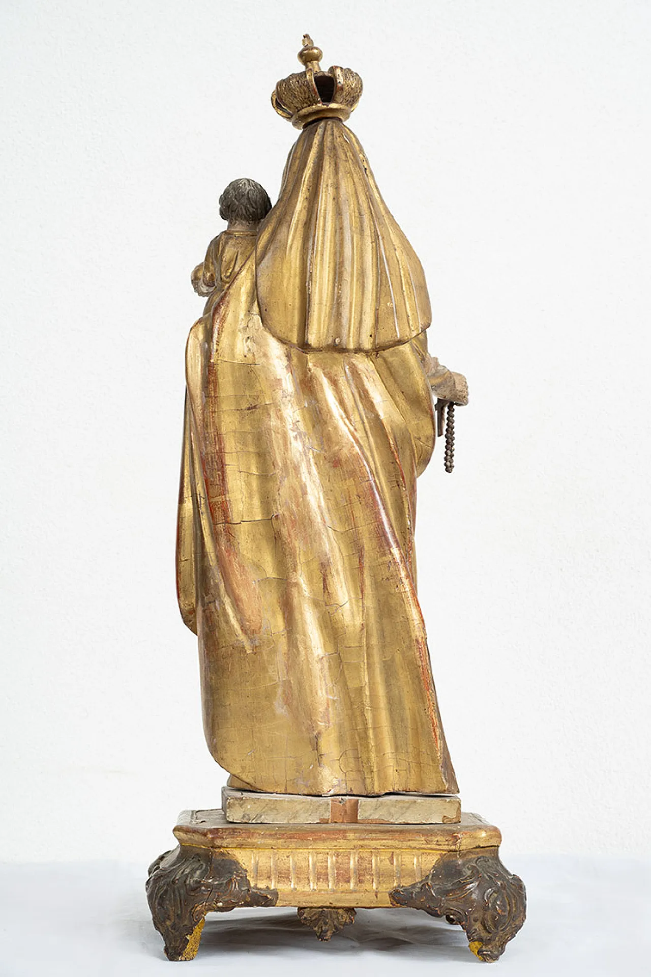 Madonna and Child, sculpture in polychrome wood, 18th century 4