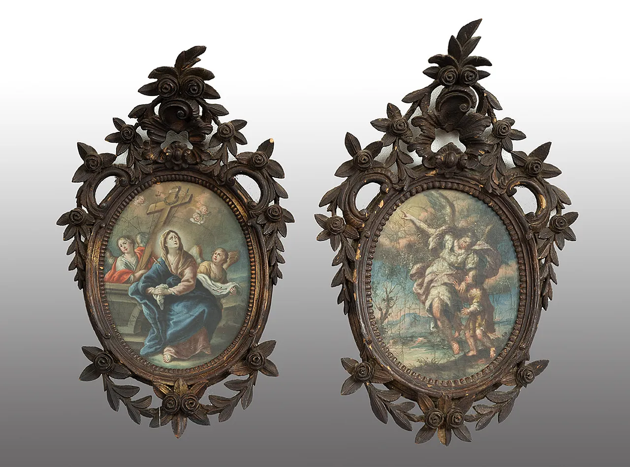 Pair of oil paintings on canvas, 18th century 1