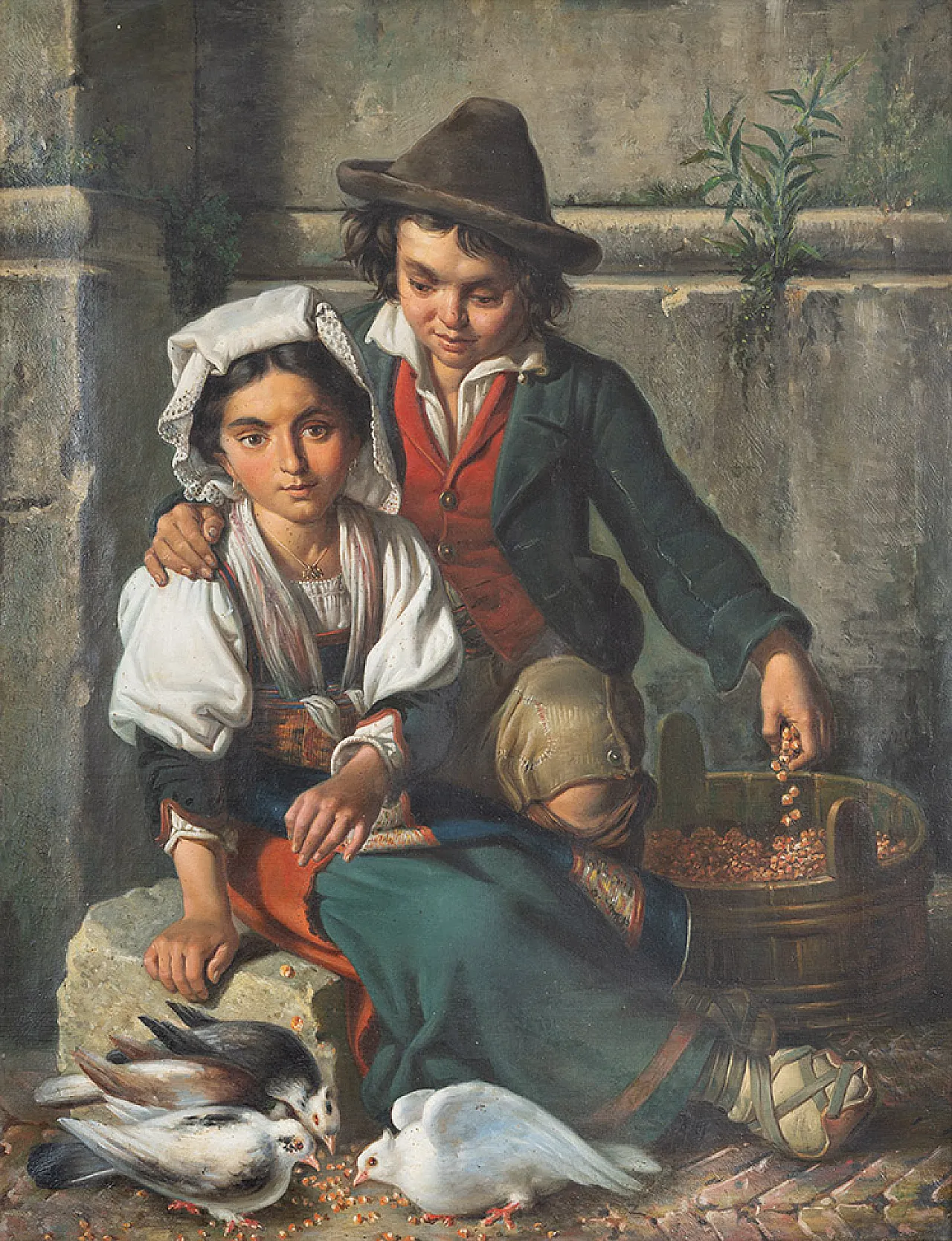Oil painting on canvas with by Tommaso De Vivo, 19th century 2