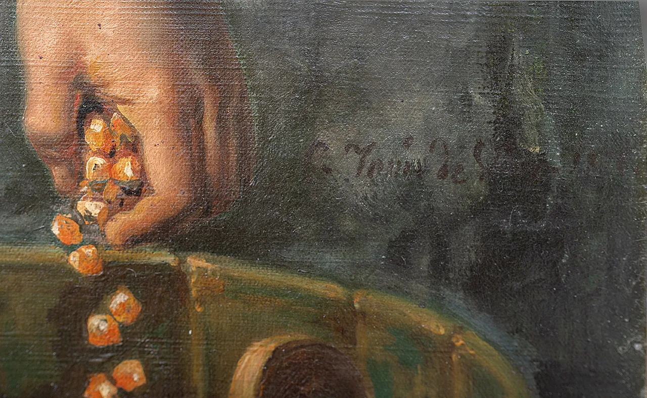 Oil painting on canvas with by Tommaso De Vivo, 19th century 4