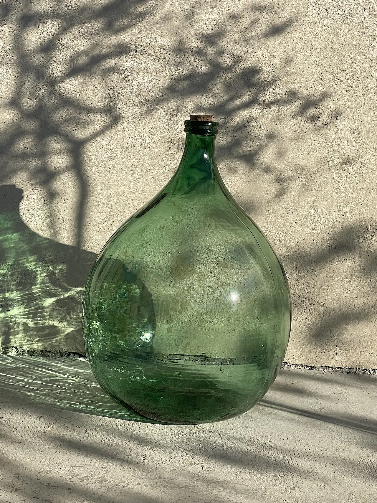 Bottiglia Damigiana Verde 20 disponibile per progetti, anni '30 1