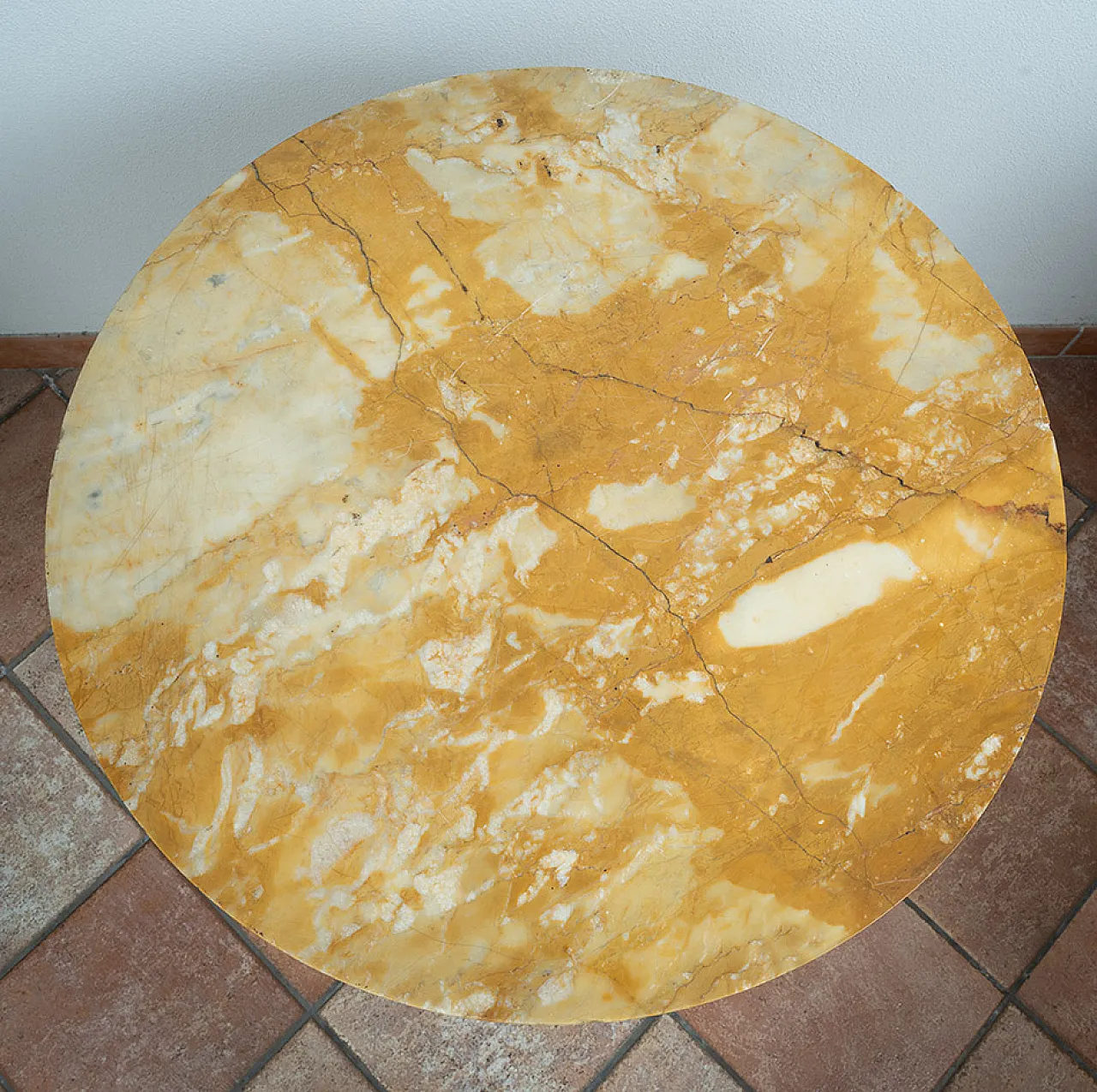Coffee table in mahogany feather with marble top, 19th century 4