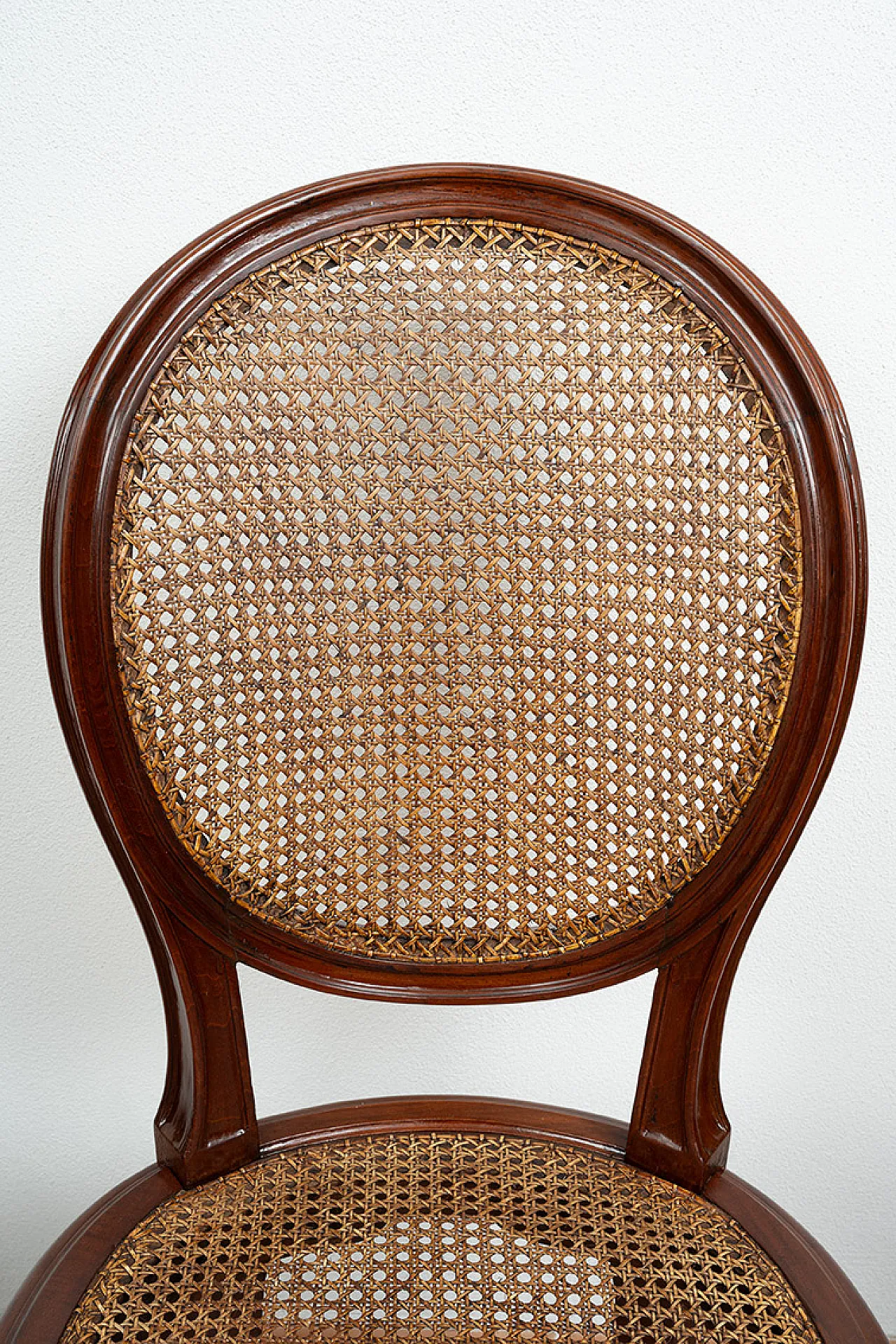 6 Napoleon III chairs in solid mahogany and Vienna straw, 19th century 3