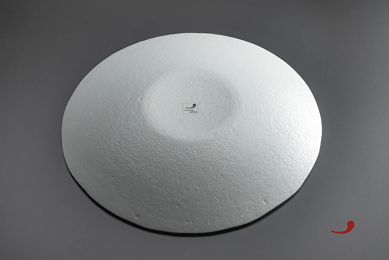 Red and White Glass Fusion Plate Italian Craftsmanship, 2000 2