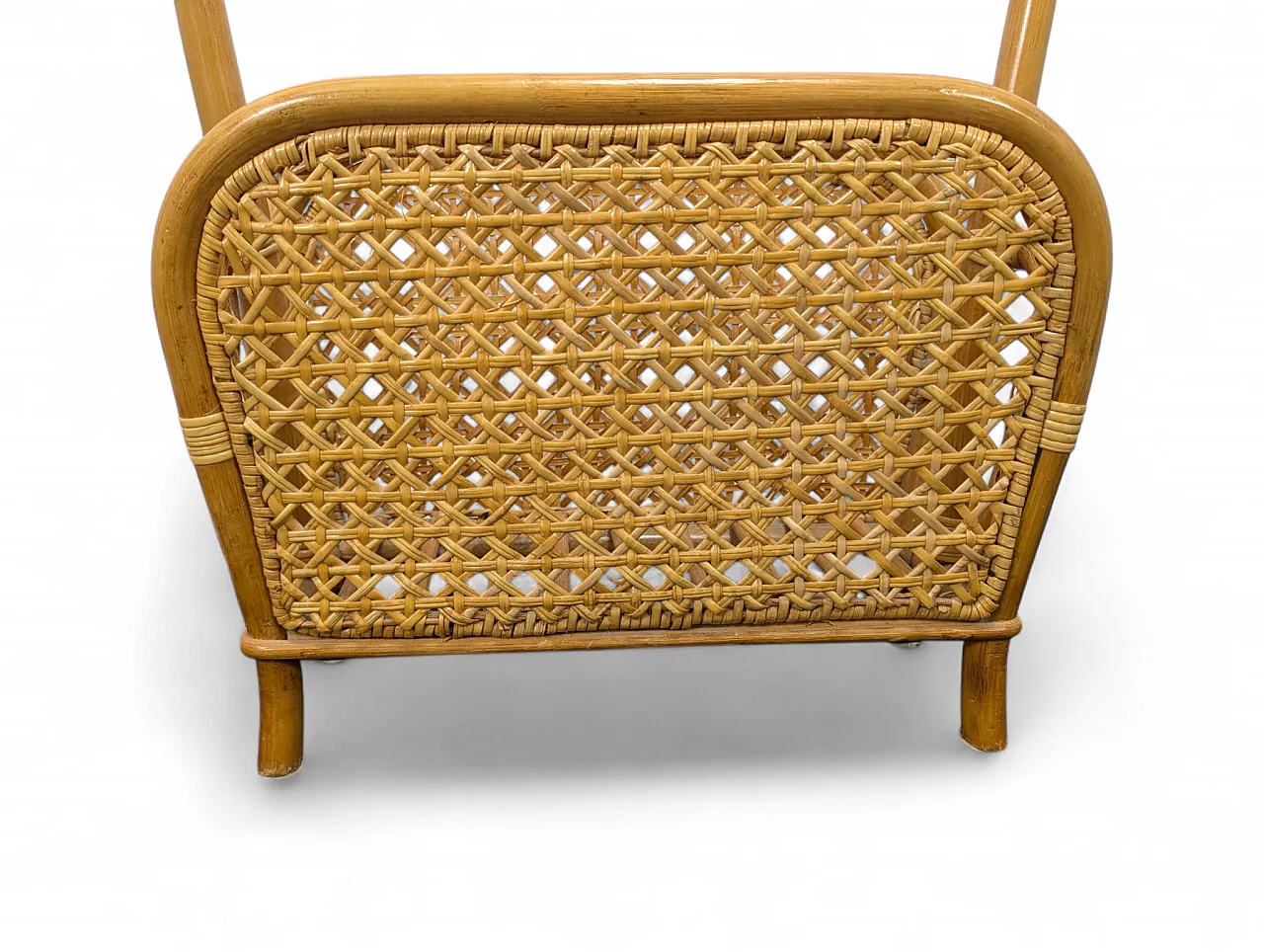 Bamboo magazine rack, 1970s 6