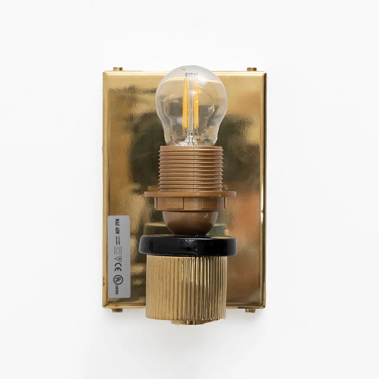 Pair of Murano glass wall sconces and brass, 20th century 8