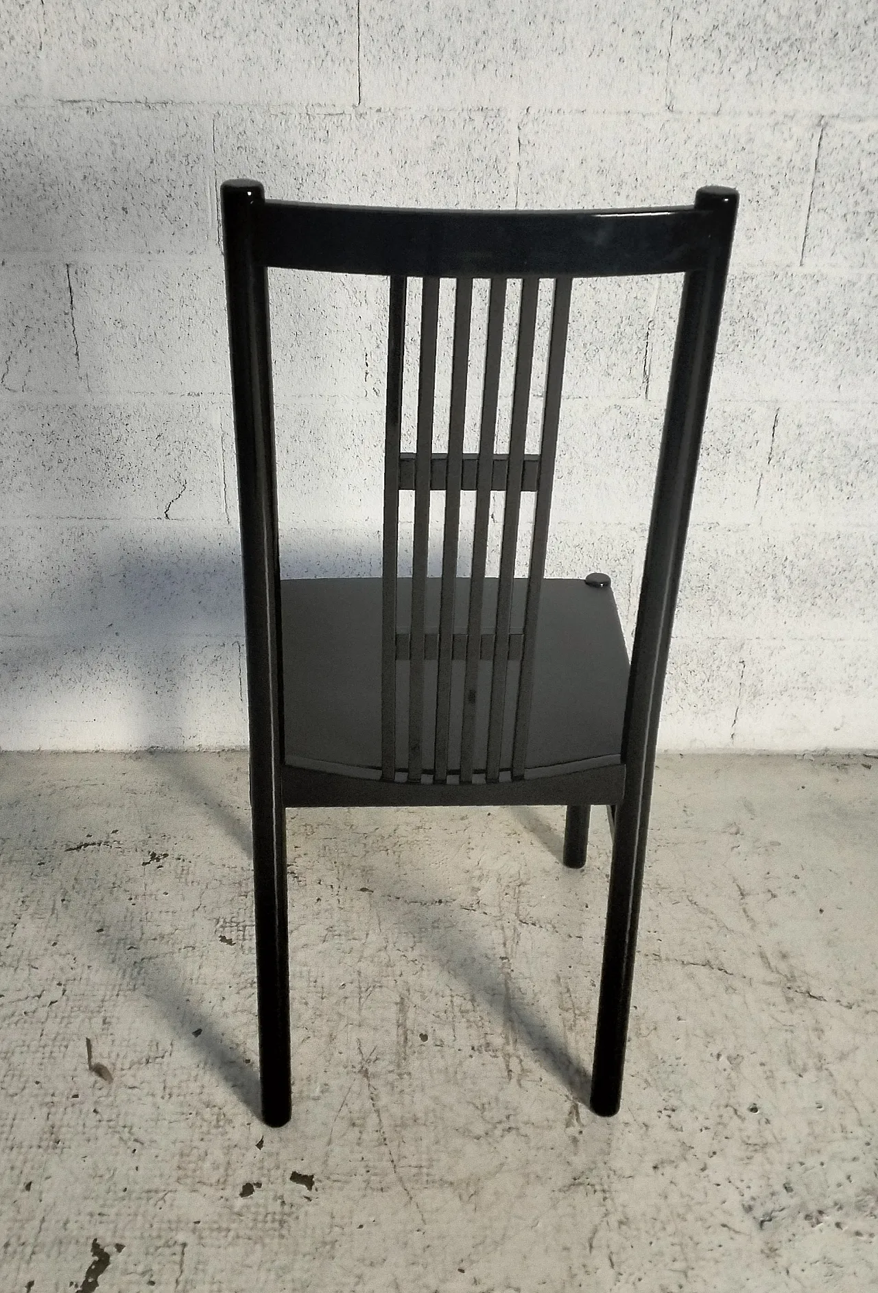 Set of 6 lacquered dining chairs, Italy 80s 15