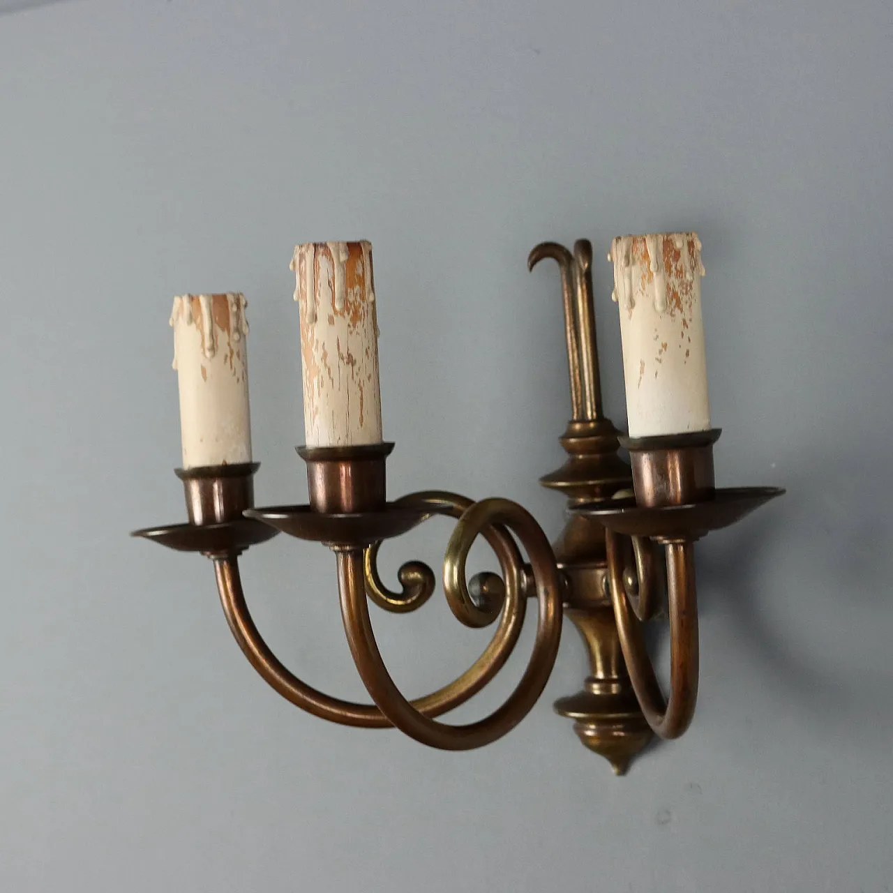 Coppia di appliques in bronzo dorato, '900 3