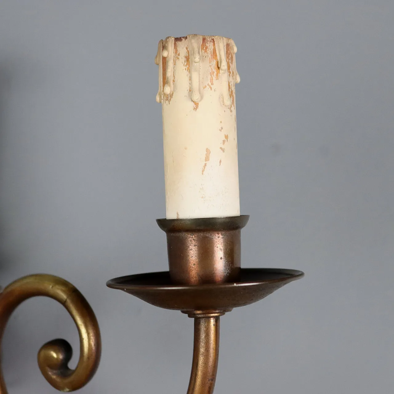Coppia di appliques in bronzo dorato, '900 4