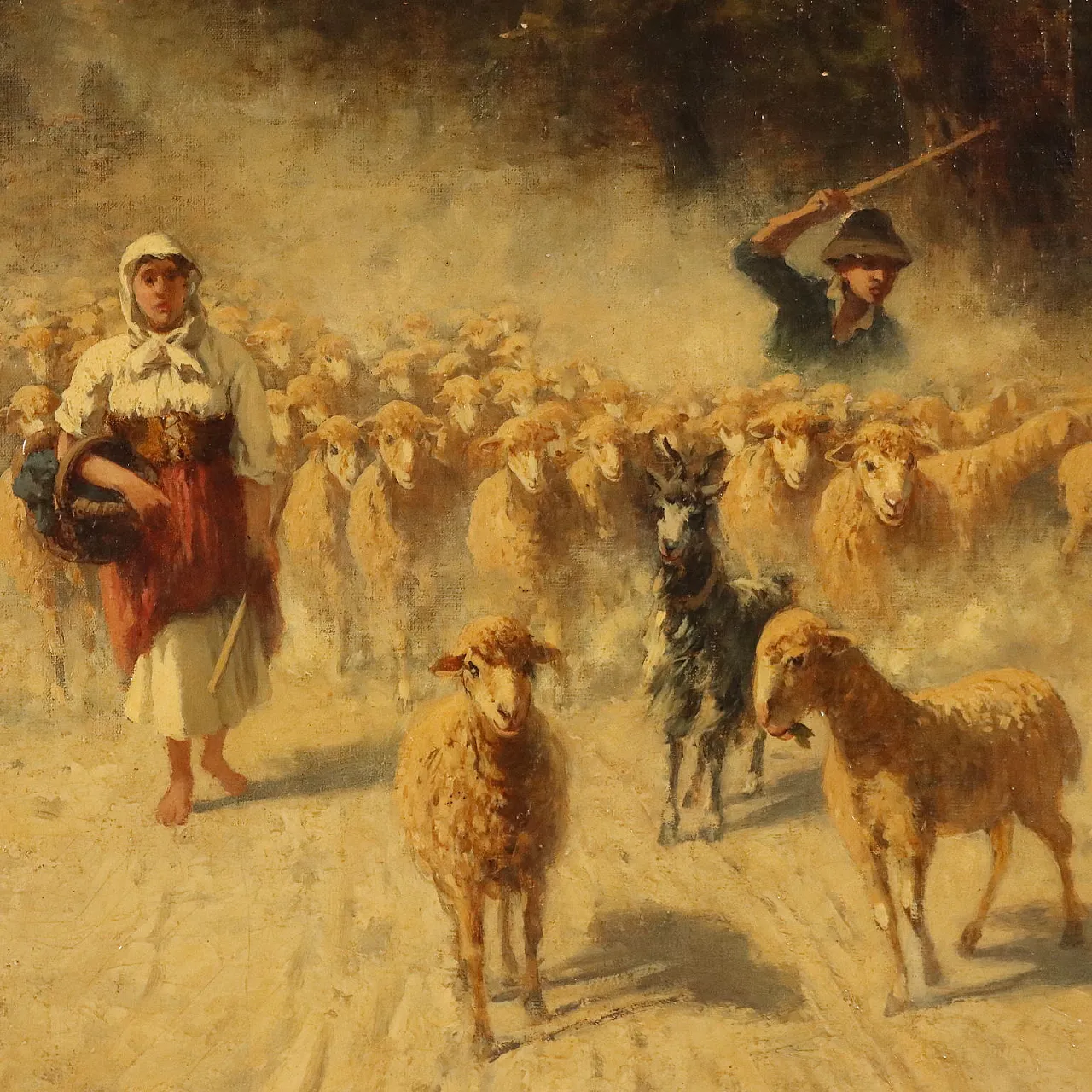 Landscape with Flock and Shepherds, 19th century 5