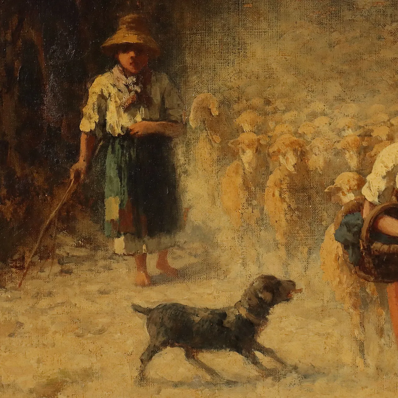 Landscape with Flock and Shepherds, 19th century 6