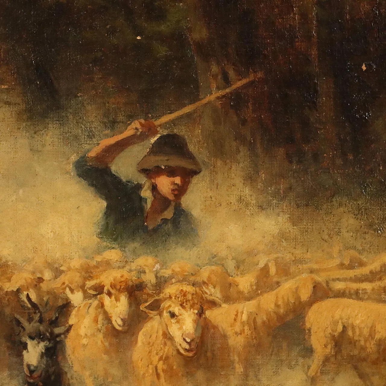 Landscape with Flock and Shepherds, 19th century 7