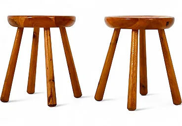 Pair of stools by Charlotte Perriand for Les Arcs, 1960s