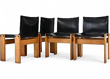 4 sedie da pranzo Monk di Afra & Tobia Scarpa per Molteni, anni '70