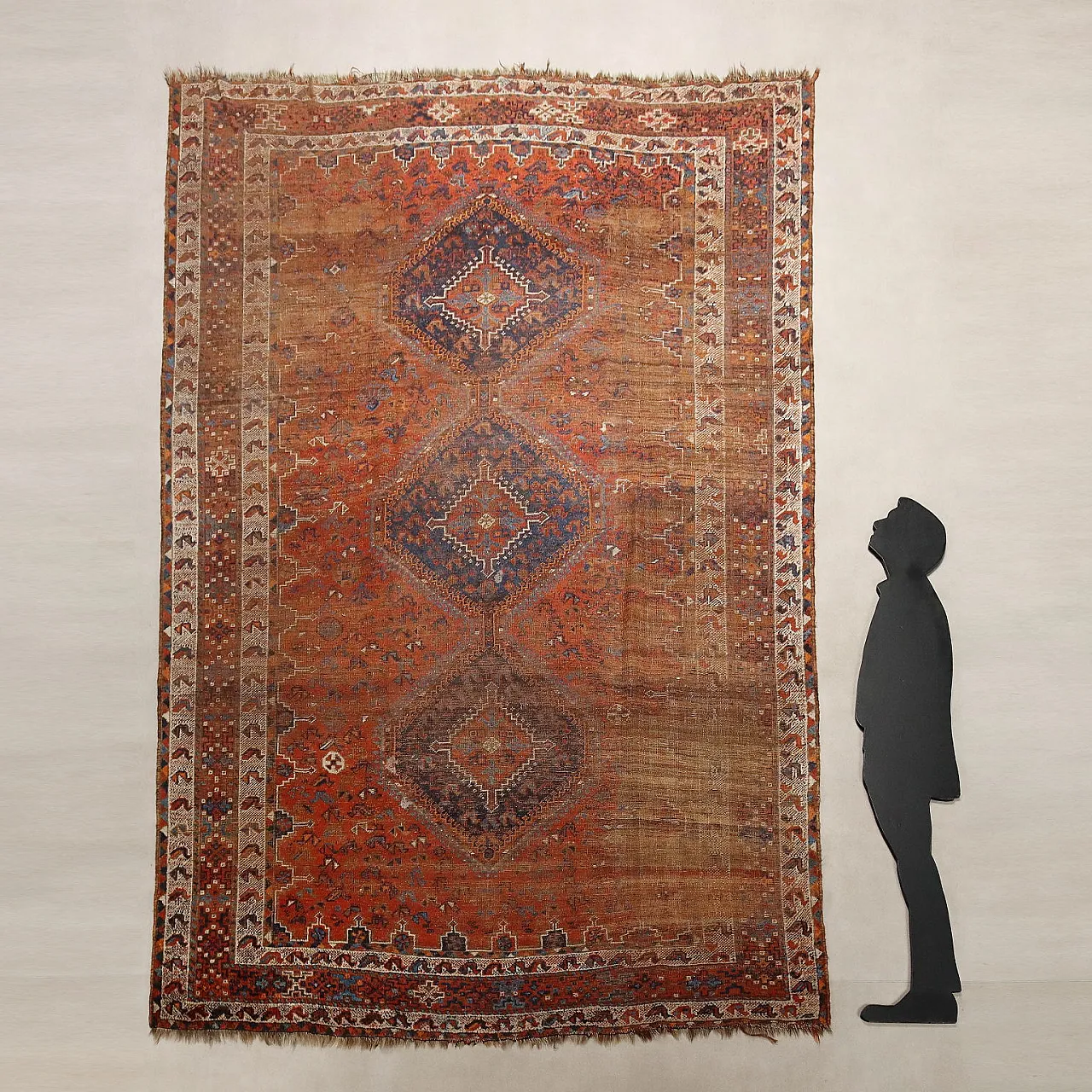 Shiraz wool rug, fine knot, handmade, 20th century 3