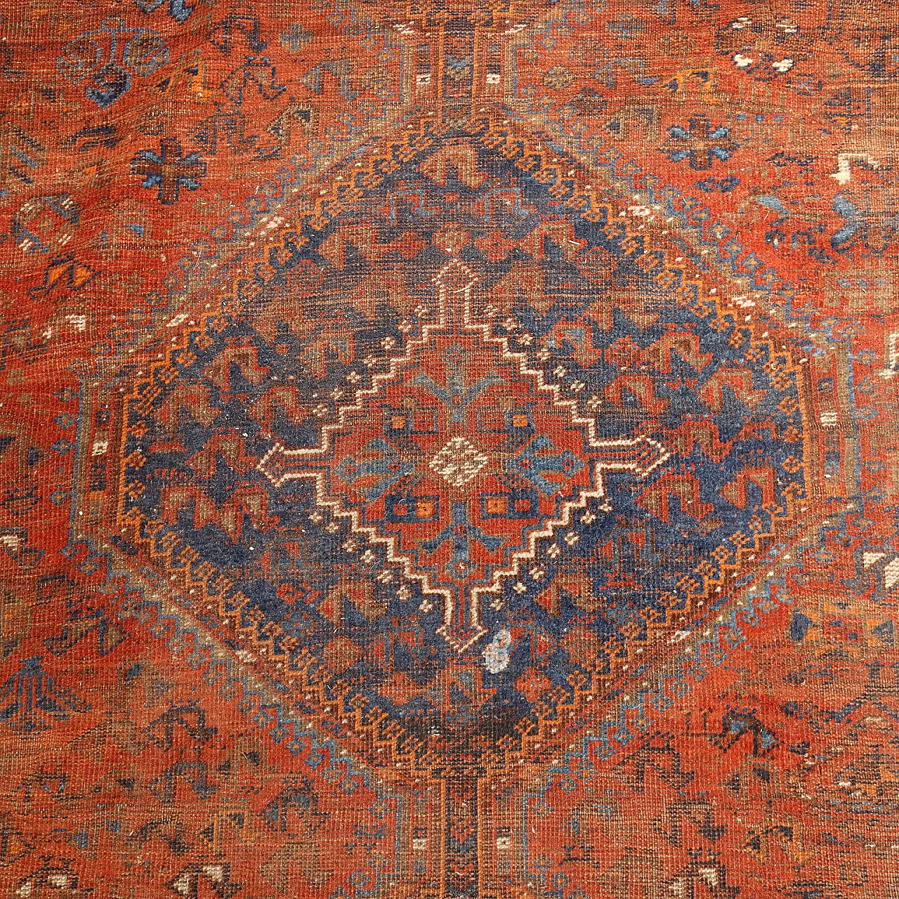 Shiraz wool rug, fine knot, handmade, 20th century 5