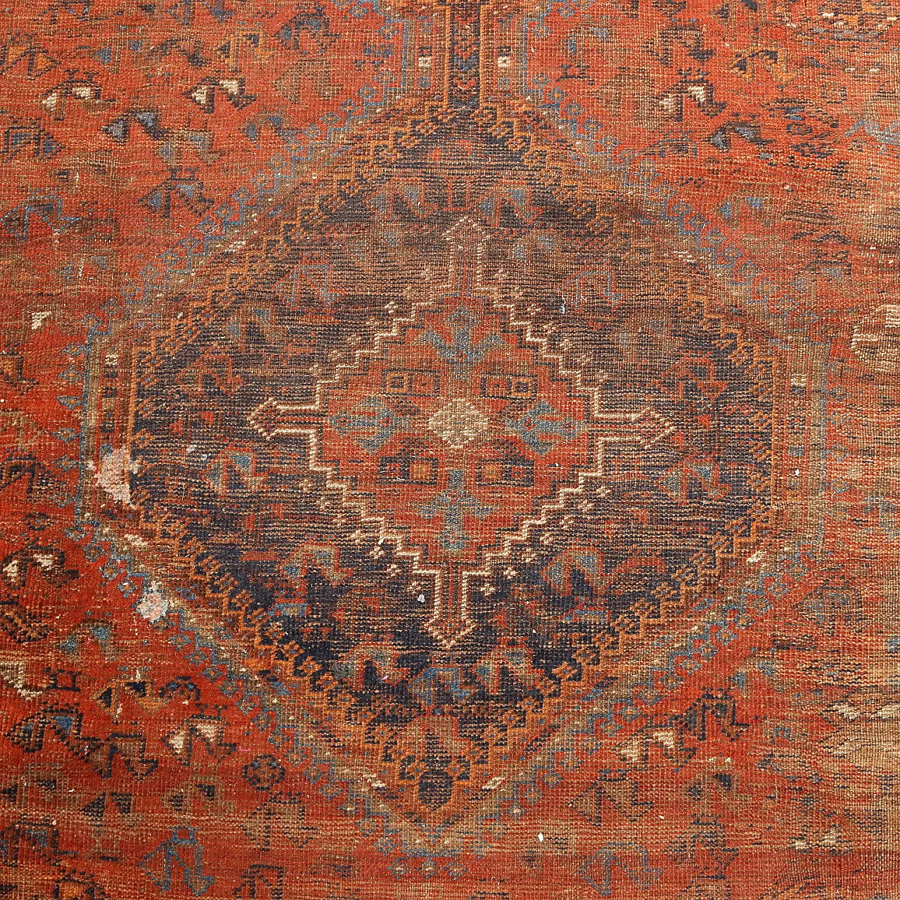 Shiraz wool rug, fine knot, handmade, 20th century 6