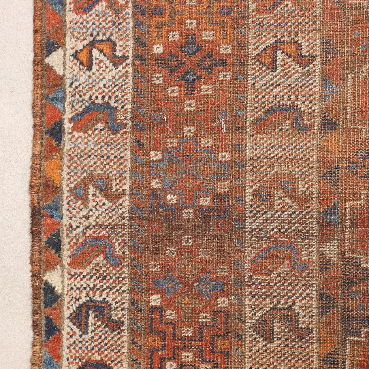Shiraz wool rug, fine knot, handmade, 20th century 8