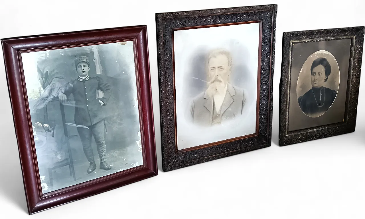 3 fotografie con cornice, anni '20 18