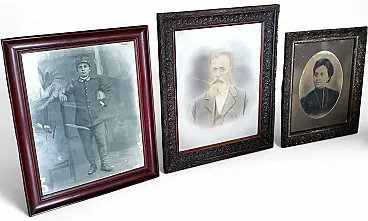 3 fotografie con cornice, anni '20