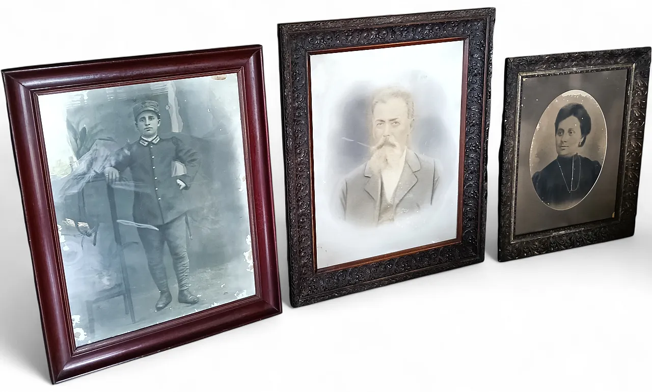 3 fotografie con cornice, anni '20 19