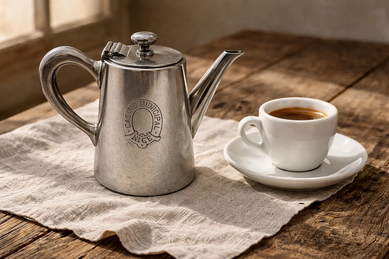 Christofle coffee maker Municipal Nice Casino, 50s 12