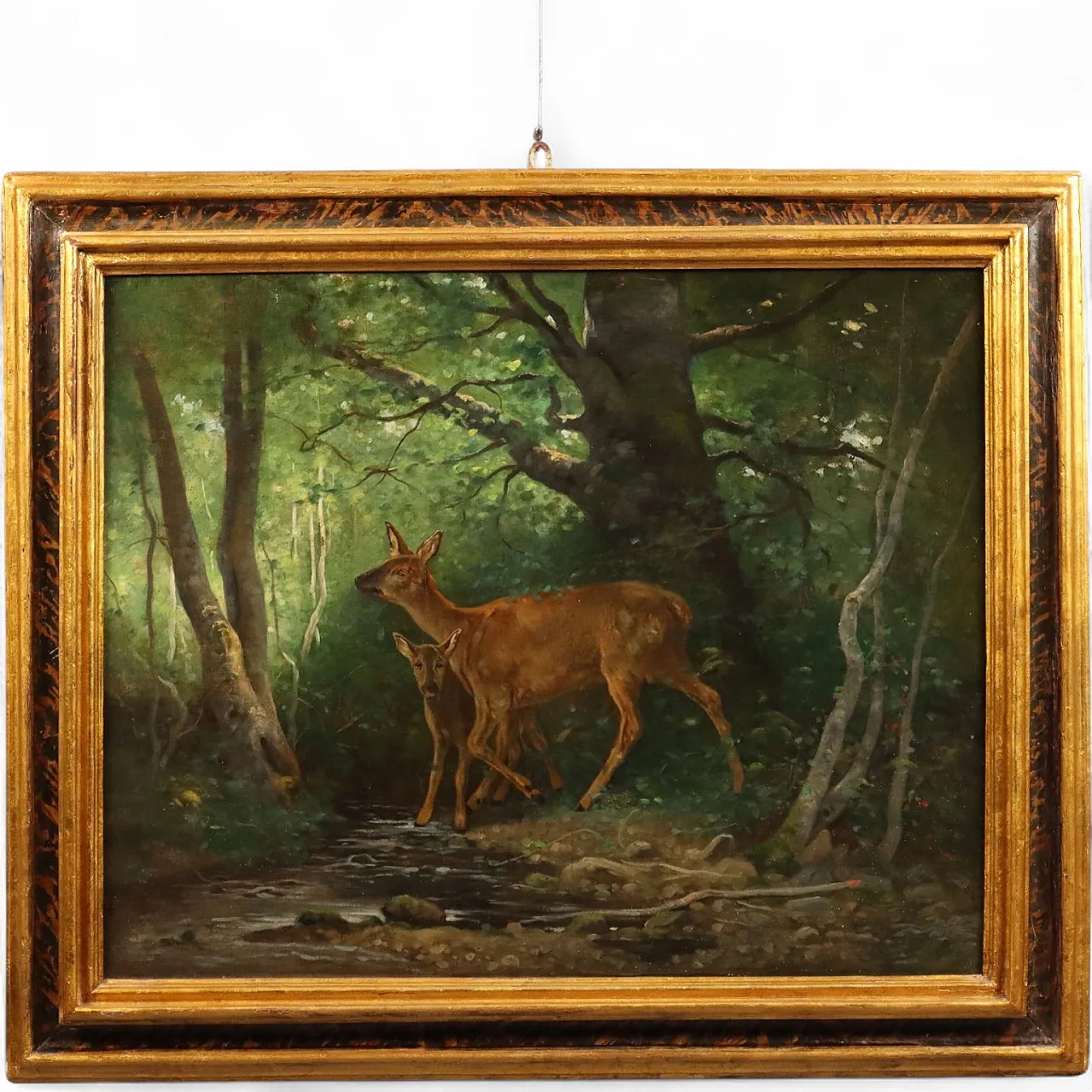 Fawns in the Woods, oil on canvas, 19th century 11