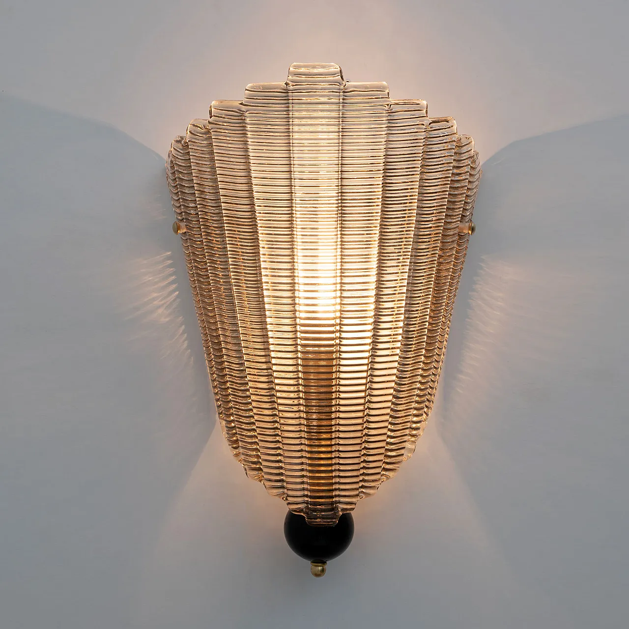 Pair of modern Italian Murano glass wall lights, 2000s 2
