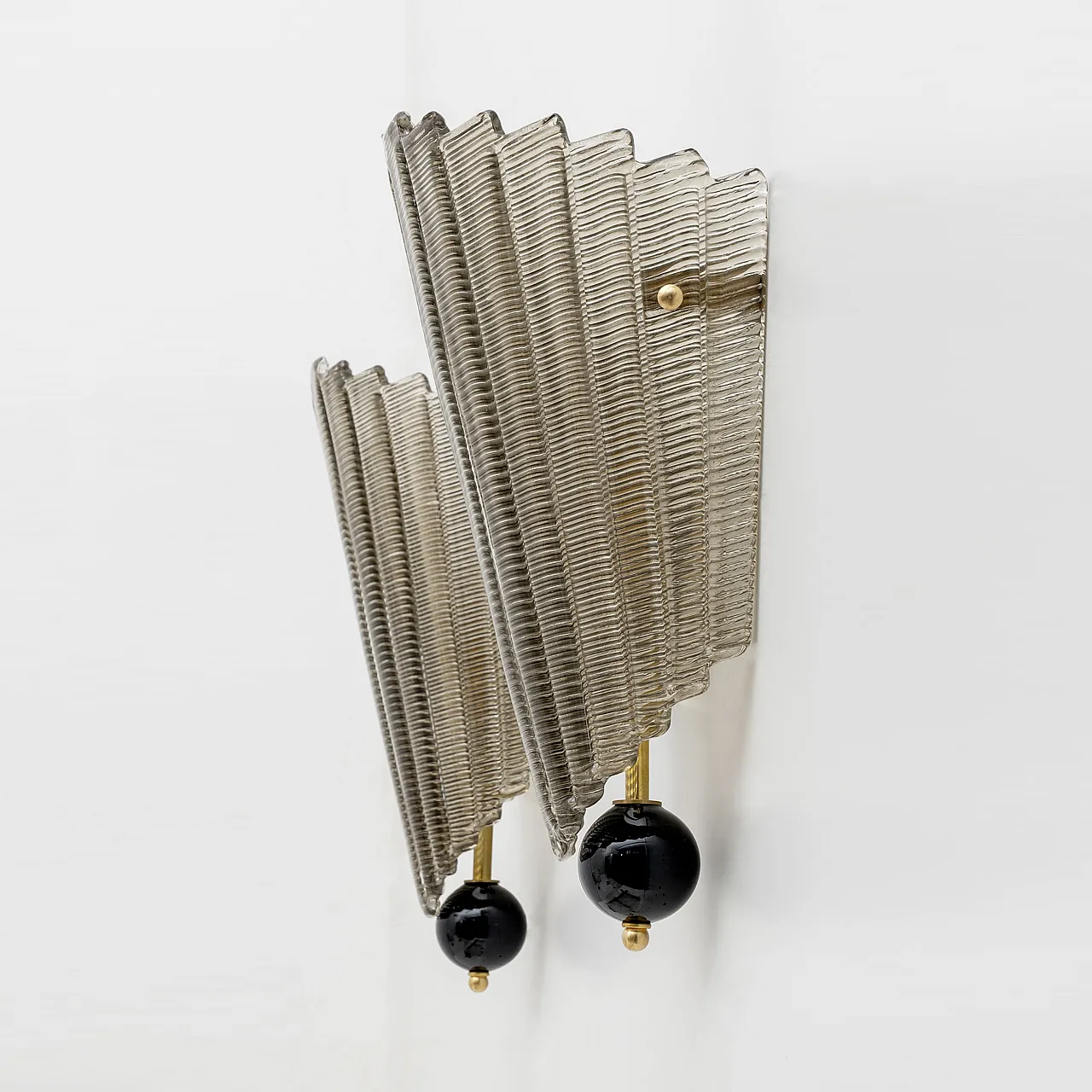 Pair of modern Italian Murano glass wall lights, 2000s 6