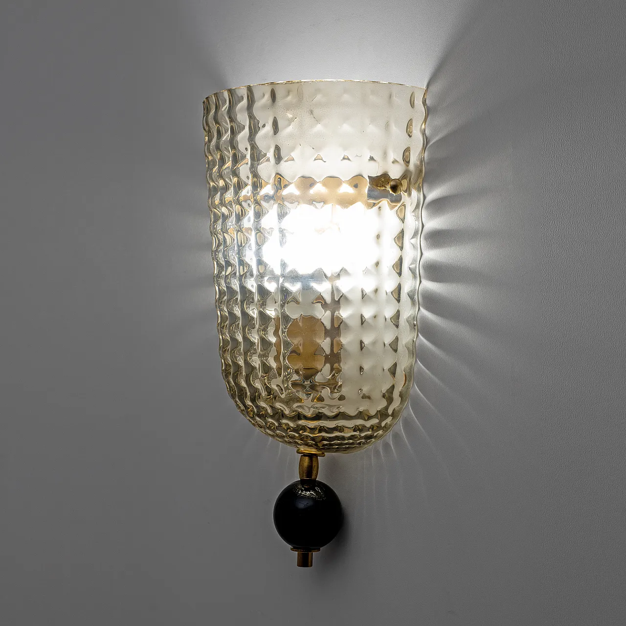 Pair of Italian Murano glass sconces in Art Deco style, 2000s 4