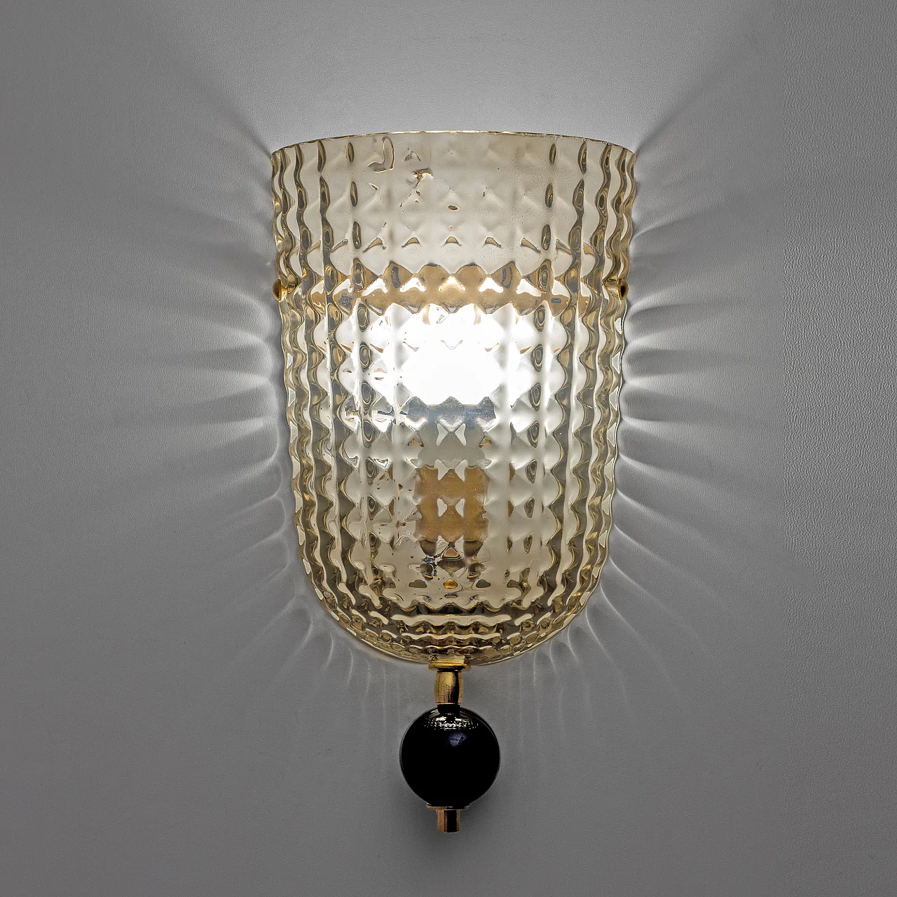 Pair of Italian Murano glass sconces in Art Deco style, 2000s 6